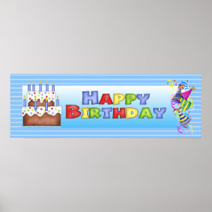 Happy Birthday Banner Poster