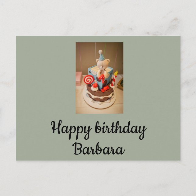 Happy birthday Barbara Postcard (Front)