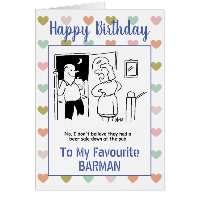 Happy Birthday Barman (Front)