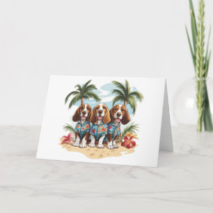 Happy Birthday Basset Hound Dogs Hawaiian Shirts Card