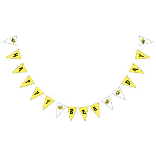 Happy Birthday Bday Bee Day Cute Bumblebee Party Bunting