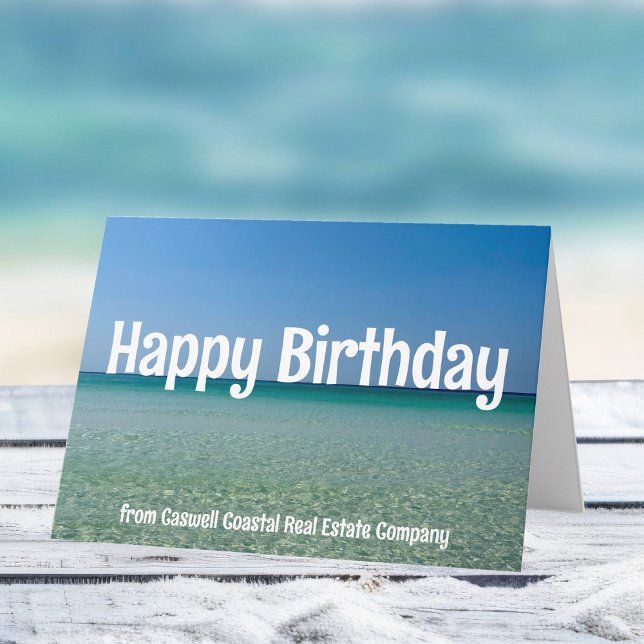 Happy Birthday Beach Company Custom Coastal Card (Creator Uploaded)