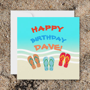 Happy Birthday Beach Party Custom Invitation