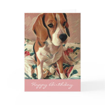 Happy Birthday Beagle Dog Birthday Card