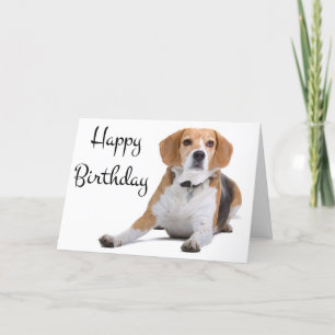 Happy Birthday Beagle Puppy Dog Greeting Card
