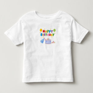 Happy Birthday Bear Celebration" or "Birthday Bear Toddler T-Shirt