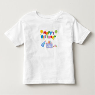 Happy Birthday Bear Celebration" or "Birthday Bear Toddler T-Shirt
