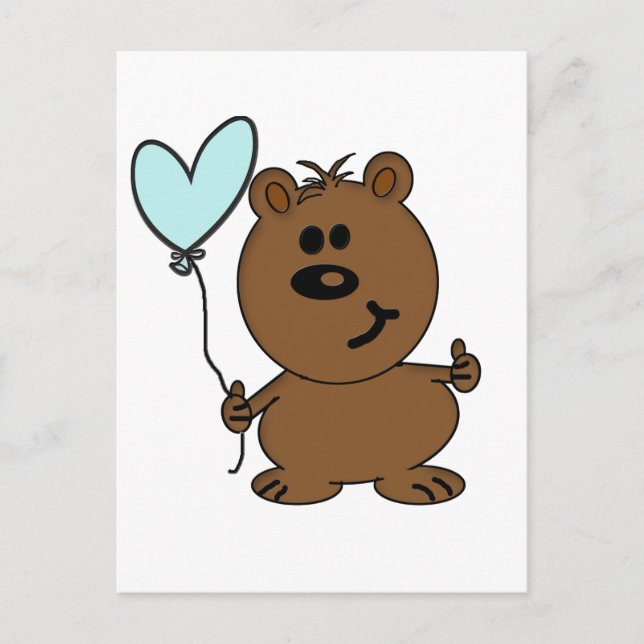 Happy Birthday Bear Postcard (Front)