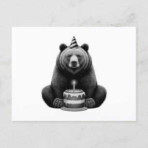 Happy Birthday Bear Postcard