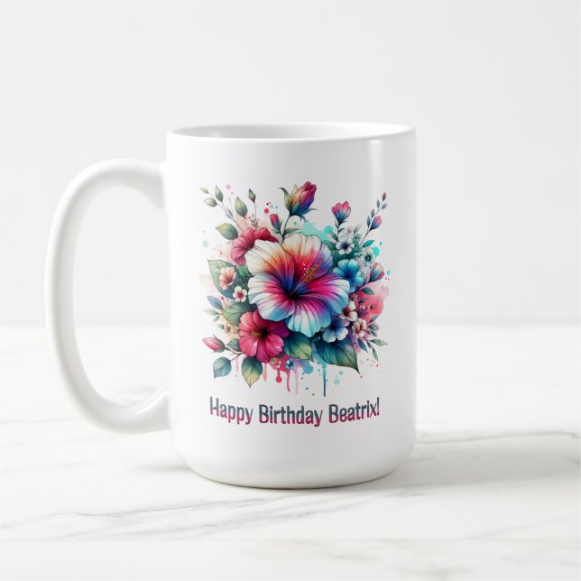 Happy Birthday Beatrix  Coffee Mug (Left)