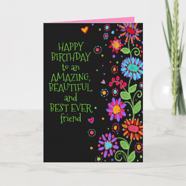 Happy Birthday Beautiful Friend Card (Front)
