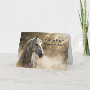 Happy Birthday Beautiful Horse Spiritual Timeless  Holiday Card
