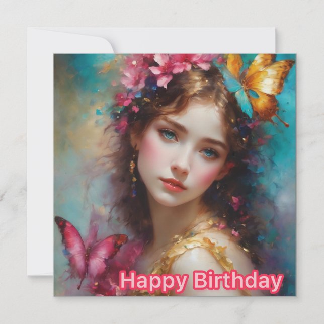 HAPPY BIRTHDAY ~ Beautiful young woman ~ (Front)