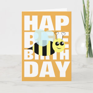 Happy Birthday Bee Card