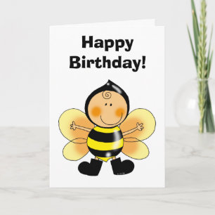 Happy Birthday! (bee costume) Card