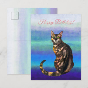 Happy Birthday Bengal Cat Greeting Card