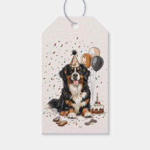 Happy Birthday Bernese Mountain Dog Gift Tags