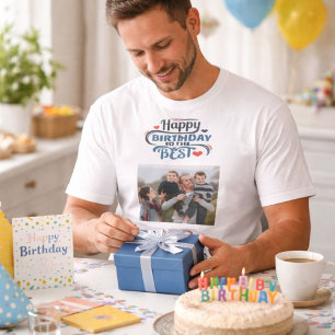 Happy Birthday Best Dad Photo T-Shirt