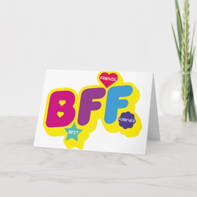 **HAPPY BIRTHDAY BEST FRIEND FOREVER** CARD (Front)