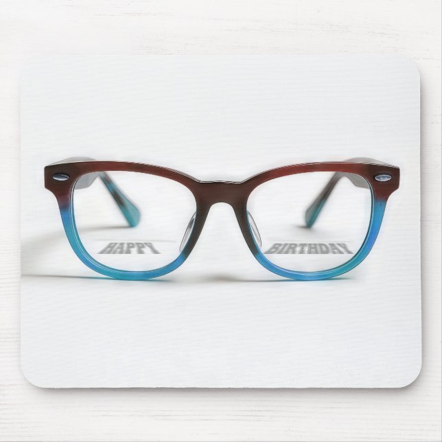 Happy Birthday Bifocals Mouse Pad (Front)