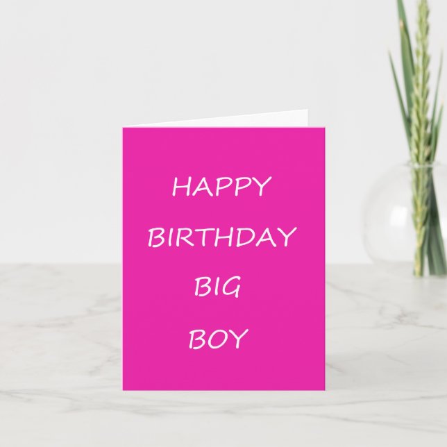 Happy Birthday Big Boy Card (Front)