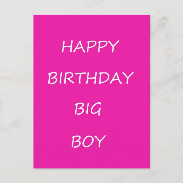 Happy Birthday Big Boy Postcard (Front)