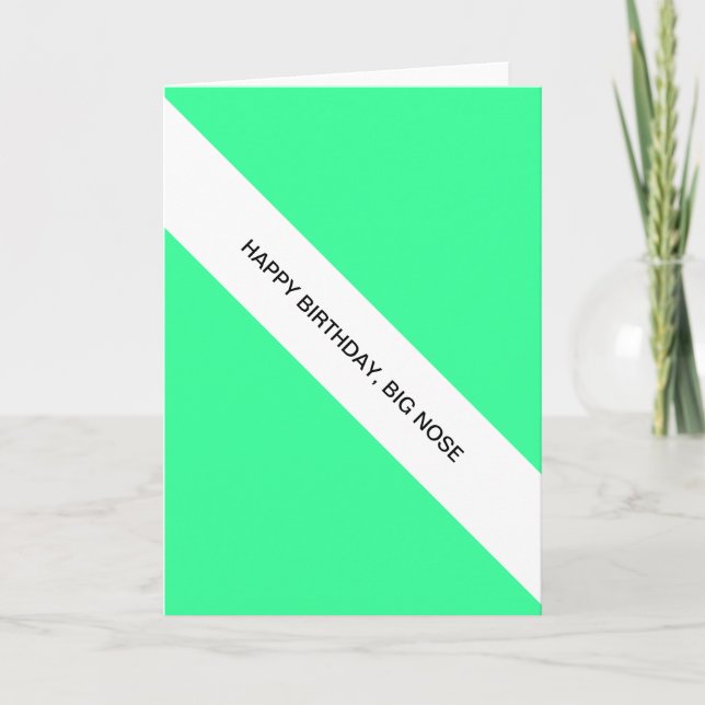 happy birthday, big nose card (Front)