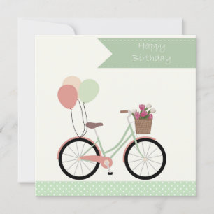 Happy birthday bike card
