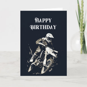 Happy Birthday Bike Motocross Racing Card