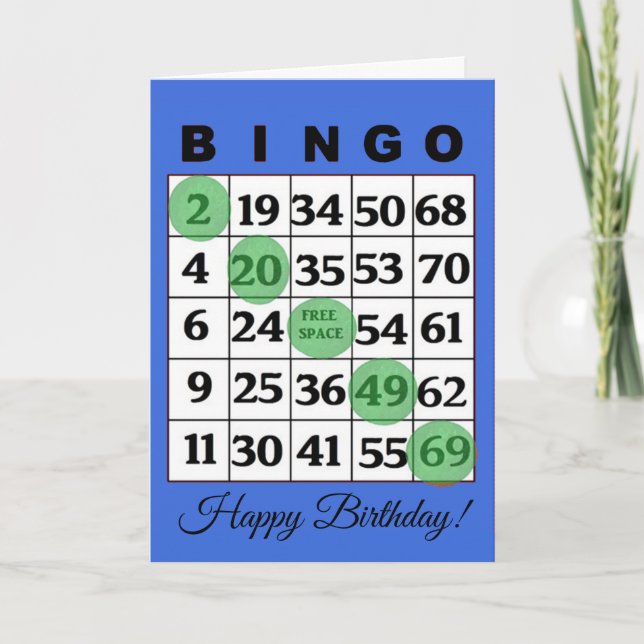 Happy Birthday BINGO Card (Front)