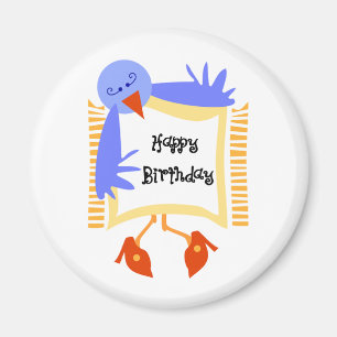 Happy Birthday Bird Magnet