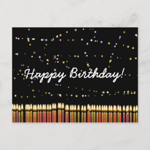 Happy Birthday Birthday Candles Postcard