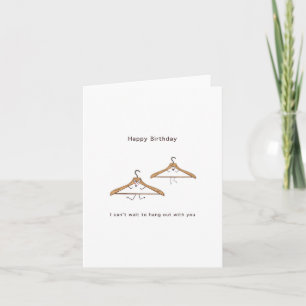 Happy Birthday. Birthday card. Hangers Card