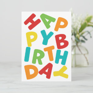 Happy Birthday Birthday Card - Jumbled Letters