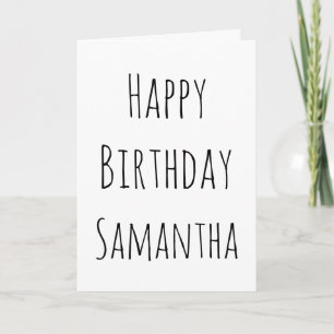 Happy Birthday Black and White For Her Holiday Card