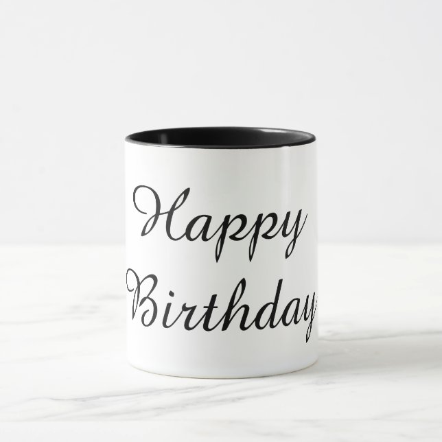 Happy Birthday black colour Mug (Center)
