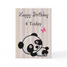 Happy Birthday Black Lilac Panda Card