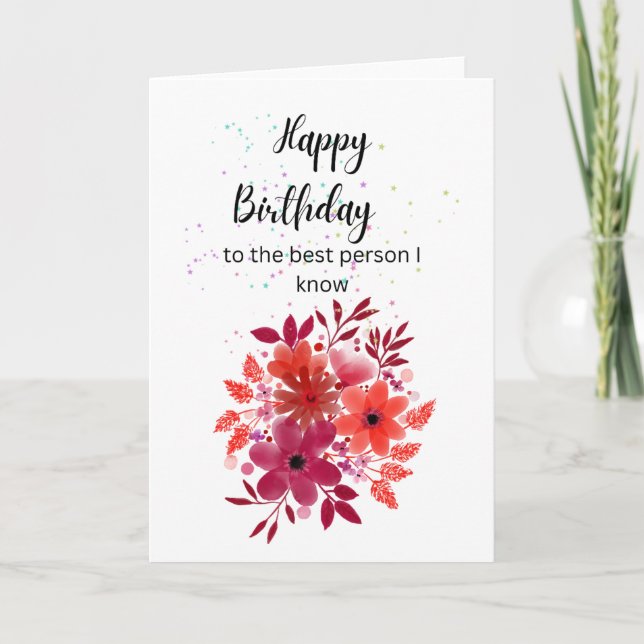 Happy Birthday - blank card (Front)