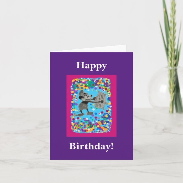 Happy Birthday Blank Inside Card (Front)