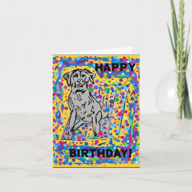 Happy Birthday Blank Inside Card (Front)