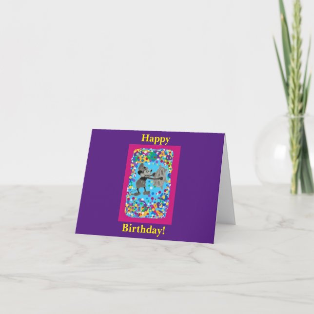 Happy Birthday Blank Inside Card  (Front)
