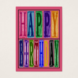 Happy Birthday Blocks Gift Tag