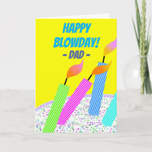 Happy Birthday Blowday Hall of Flame for Dad Card