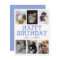 Happy Birthday Blue 6 Photo Collage Greeting Card