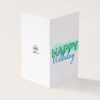 Happy Birthday Blue and Green Folded Card Pack