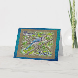 Happy Birthday Blue Jay Card