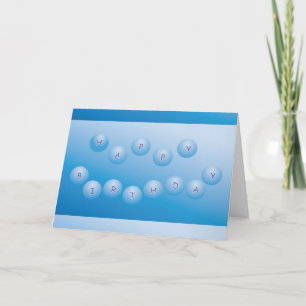 Happy Birthday Blue Orbs Card