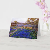 Happy Birthday, Bluebonnets at Twilight,