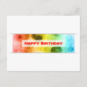 happy birthday (bokeh) postcard