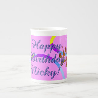 Happy Birthday Bone China Mug